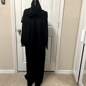 Muslims abaya nida fabric from Dubai in black color #276